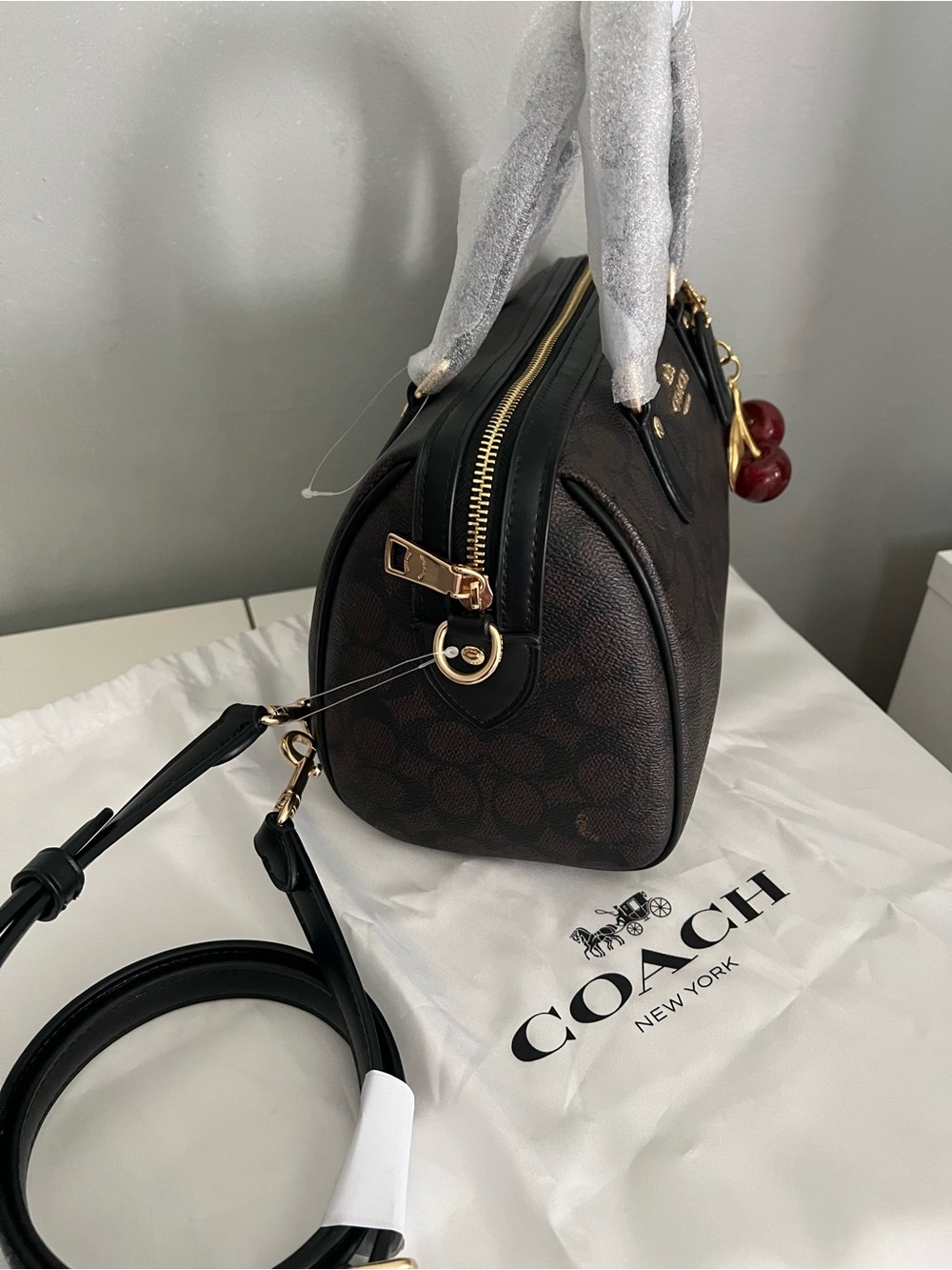 Coach Rowan Satchel In Signature Canvas And Matching Wallet - Picture 11 of 16